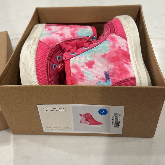 Kids Billy Footwear Pink Watercolor Toddler size 7 - Picture 6 of 6